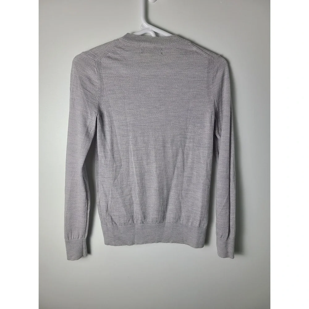 Banana Republic Sweater‎ Men XS Gray Extra Fine Merino Wool Crewneck Pullover